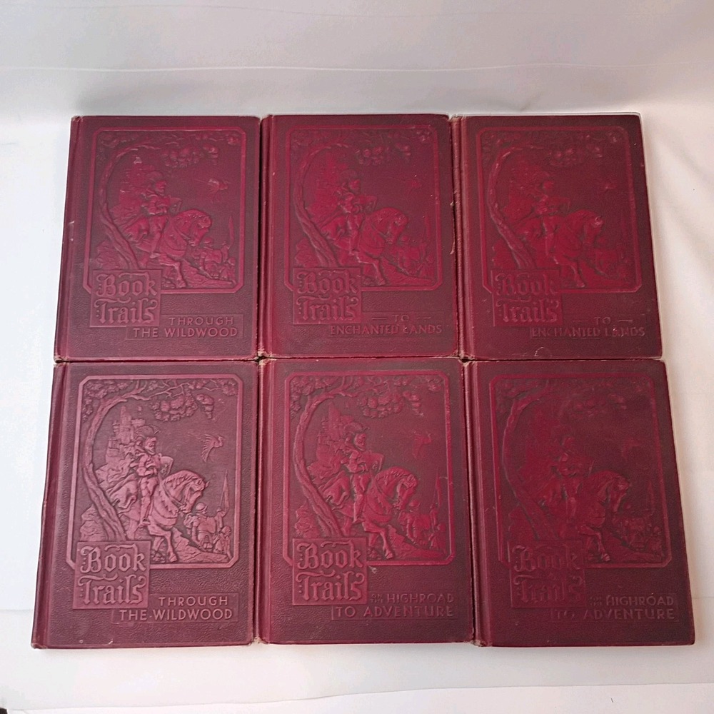 Book Trails Book Lot of 6: 1946 Children's Stories Hardcover